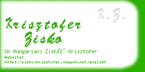 krisztofer zisko business card